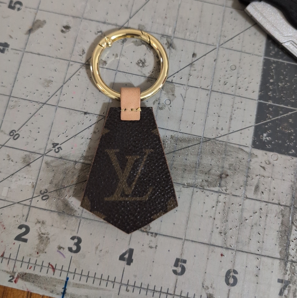 Upcycled Keychain Made W Authentic Louis Vuitton Materials - Picture 8 of 9